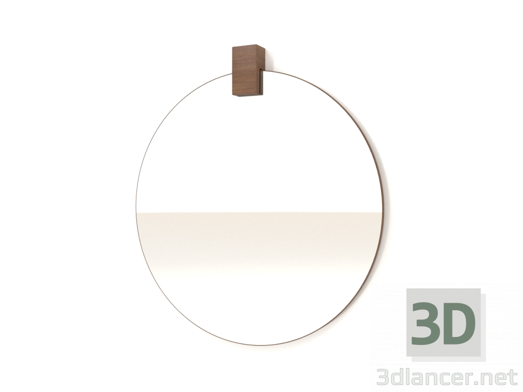 modèle 3D Miroir ZL 04 (d=400, bois brun clair) - preview