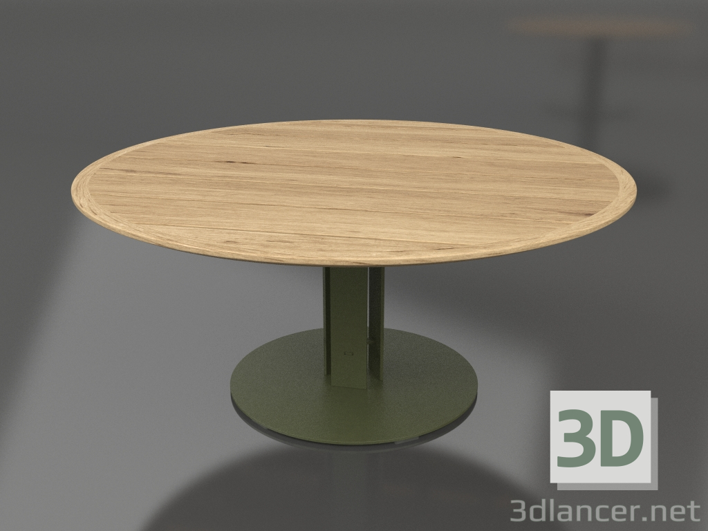 modèle 3D Table à manger Ø170 (Vert olive, bois Iroko) - preview