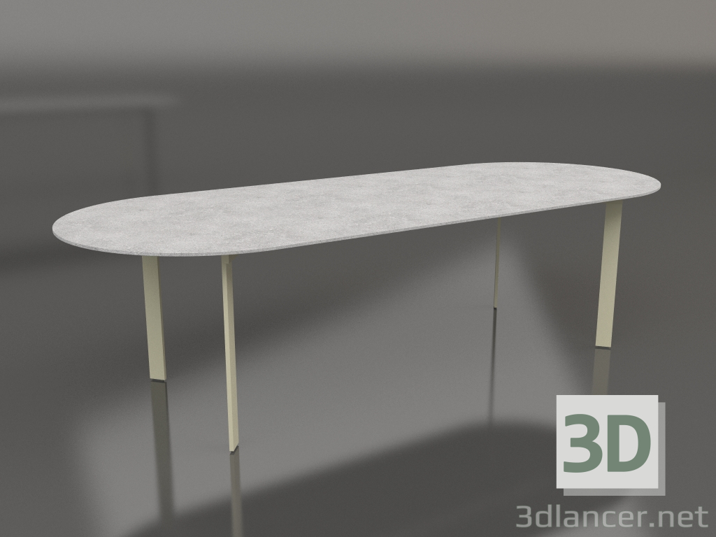 Modelo 3d Mesa de jantar (ouro) - preview