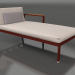 3d model Sofa module, section 2 right (Wine red) - preview