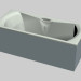 3D Modell Rechteckige Badewanne mit Paneelen Sonata 170 - Vorschau