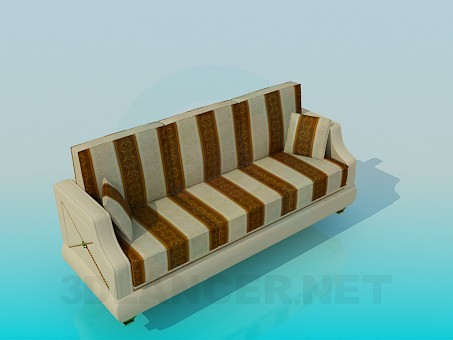 3 डी मॉडल धारीदार सोफा - पूर्वावलोकन