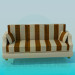 3D Modell Gestreiften sofa - Vorschau