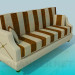 3D modeli Çizgili kanepe - önizleme