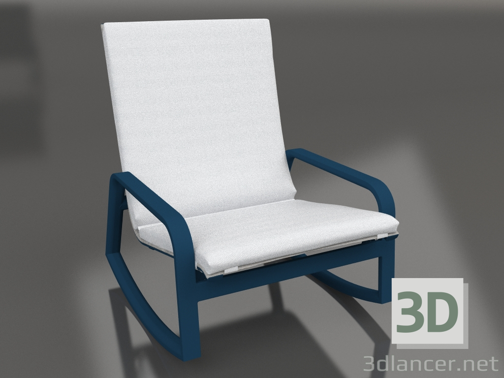 Modelo 3d Cadeira de balanço (azul cinza) - preview
