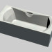 modèle 3D Baignoire rectangulaire avec panneaux Sonate 180 - preview
