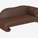 3d model Couch in leather upholstery R160 - preview