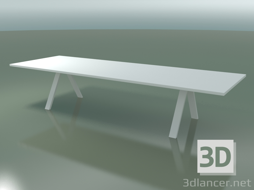 modello 3D Tavolo con piano di lavoro standard 5002 (H 74 - 360 x 120 cm, F01, composizione 1) - anteprima