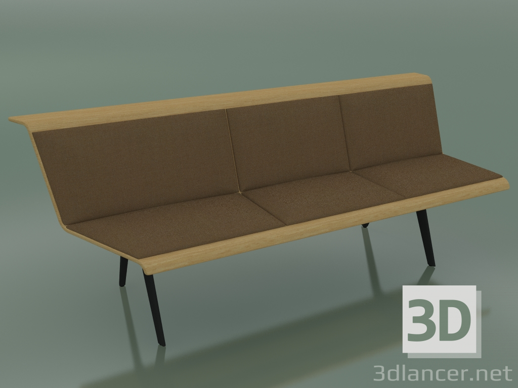 modèle 3D Module Triple Corner Waiting 4512 (135 ° à droite, chêne naturel) - preview