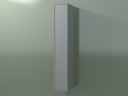 Armario de pared con 1 puerta (8BUAEDD01, 8BUAEDS01, Silver Grey C35, L 24, P 36, H 144 cm)
