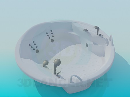 3d модель Кругла ванна-джакузі – превью