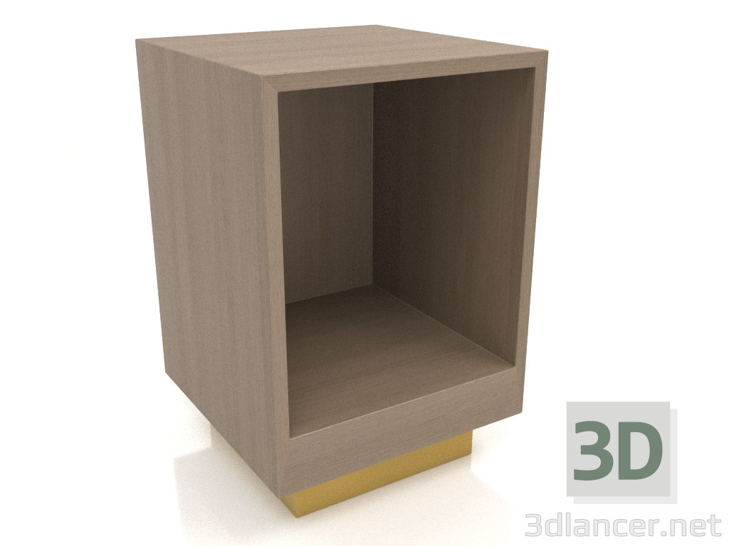 modèle 3D Table de chevet sans porte TM 04 (400x400x600, gris bois) - preview