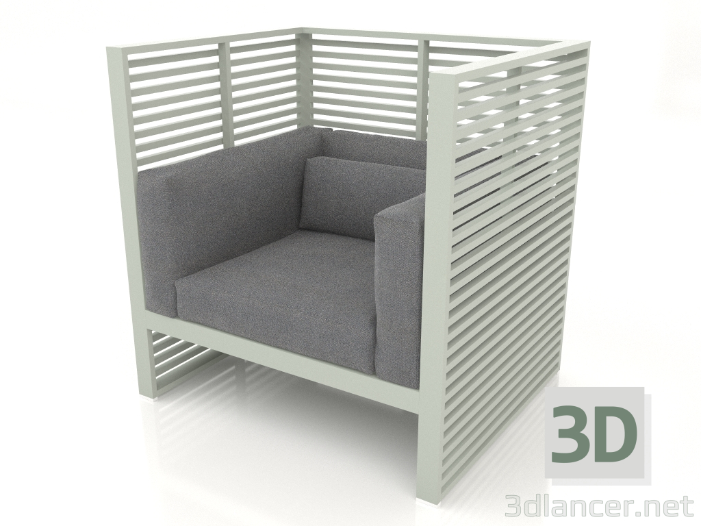3D Modell Sessel Normando (Zementgrau) - Vorschau