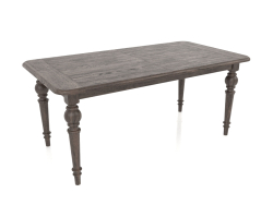 Mesa de comedor corredera, plegada, 1800 mm (roble negro)