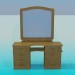 3d model Wooden mirror - preview