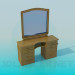 modello 3D Specchio in legno - anteprima