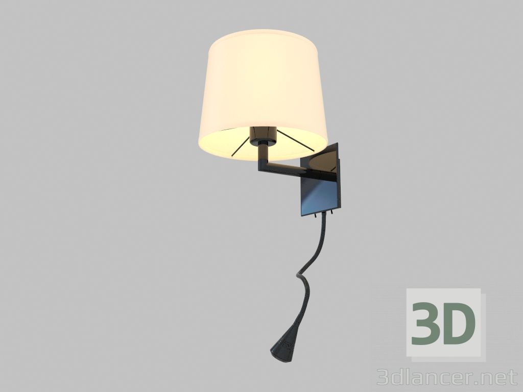 3D Modell Wandlampe (14102A weiß) - Vorschau