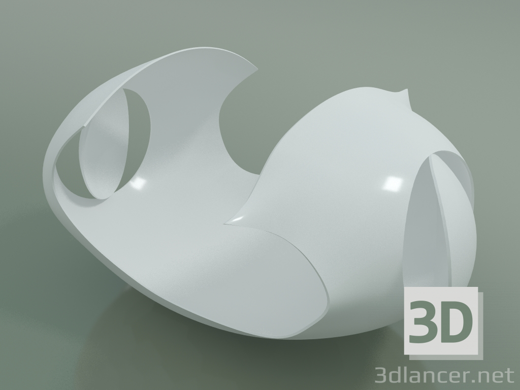 3d model Vase Onda (White) - preview