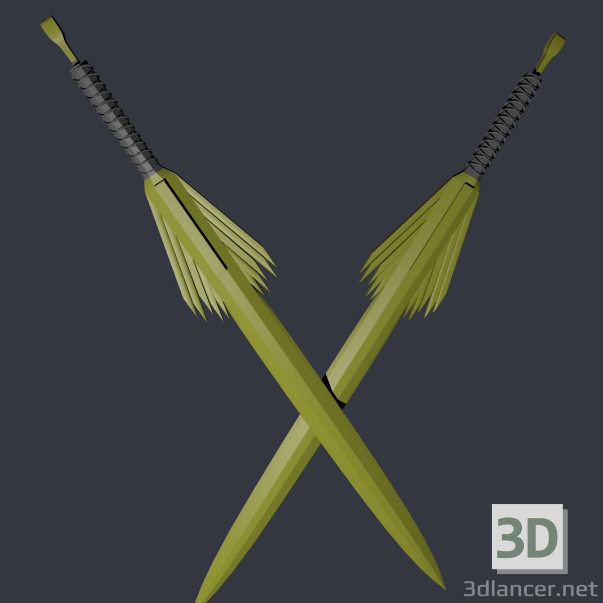 3d cold weapon sword model buy - render