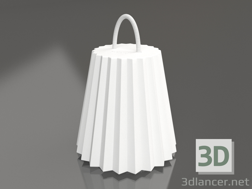 3D Modell Tragbare Lampe (Weiß) - Vorschau