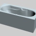 modello 3D Vasca da bagno rettangolare con pannelli Vanda (160 x 70) - anteprima