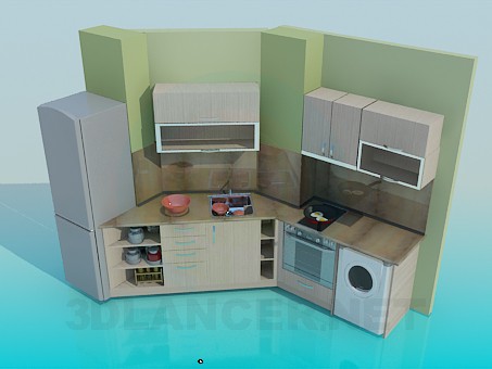 3d модель Кухня – превью