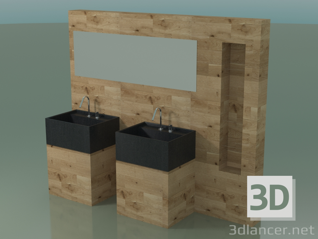 3 डी मॉडल बाथरूम सजावट प्रणाली (D14) - पूर्वावलोकन