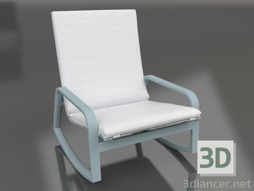 3D modeli Sallanan sandalye (Mavi gri) - önizleme