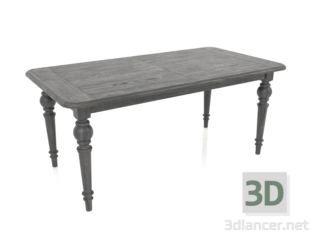 modello 3D Tavolo da pranzo scorrevole, piegato, 1800 mm (rovere fumé) - anteprima