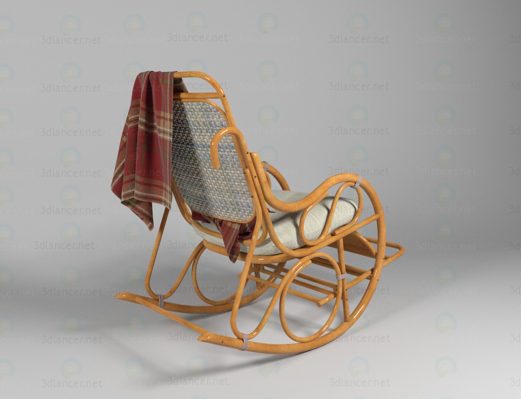 3d кресло качалка модель купить - ракурс