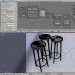 Modelo 3d Cadeiras de bar - preview