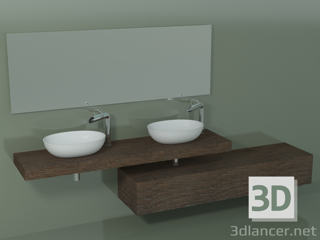3d model Sistema de decoración de baño (D01) - vista previa