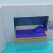 3 डी मॉडल बेडरूम में फर्नीचर का सेट - पूर्वावलोकन