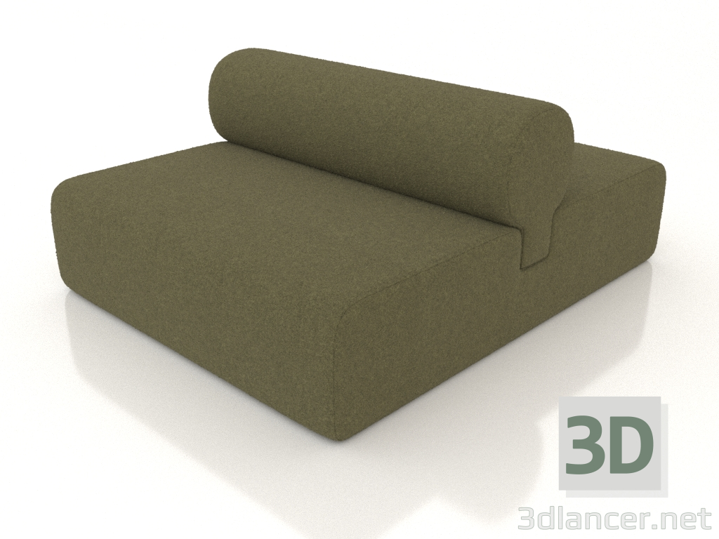 3D Modell Modulares Sofa aus Eiche (Abschnitt 2.2) - Vorschau
