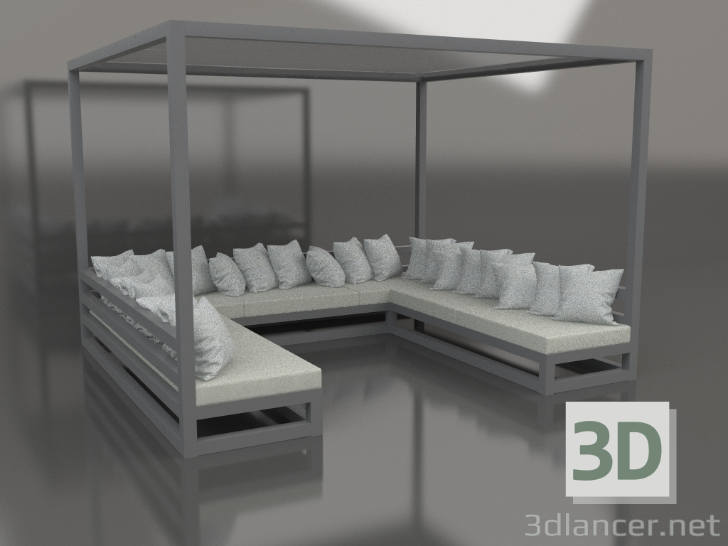 3D Modell Sofa (Anthrazit) - Vorschau