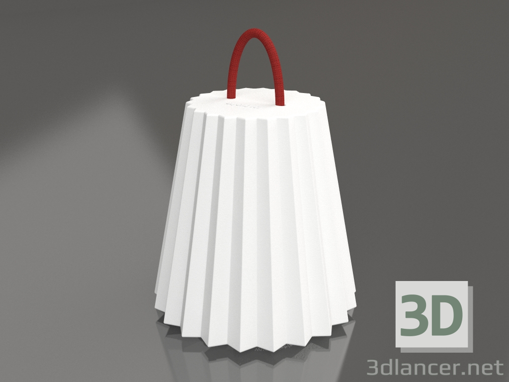3D Modell Tragbare Lampe (Rot) - Vorschau