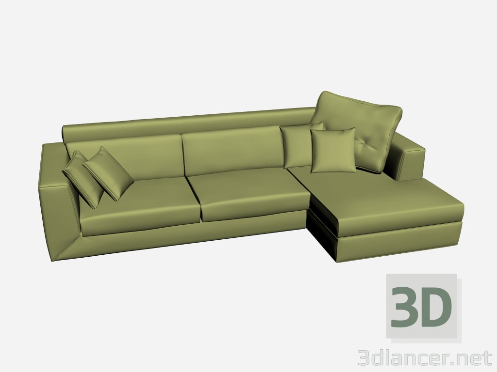 modello 3D Distanza divano 3 - anteprima
