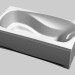 3D Modell Rechteckige Badewanne mit Paneelen XXL (190 x 95) - Vorschau