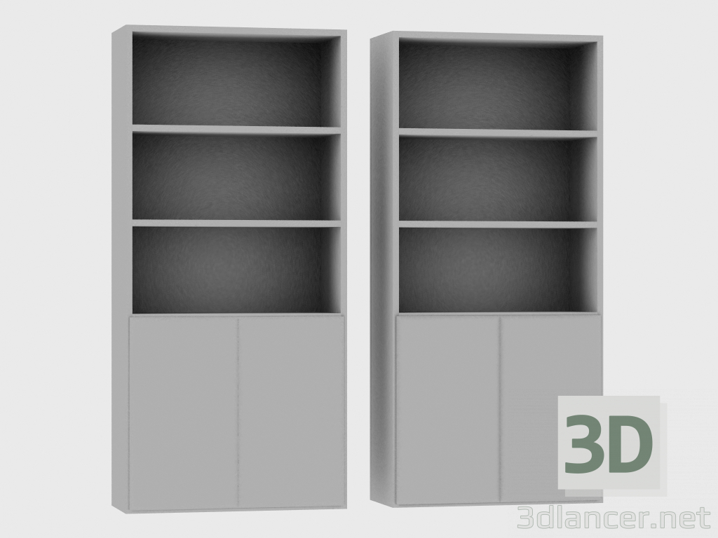 modèle 3D Eléments du système modulaire IANUS MIDDLE WITH BACK (C193) - preview