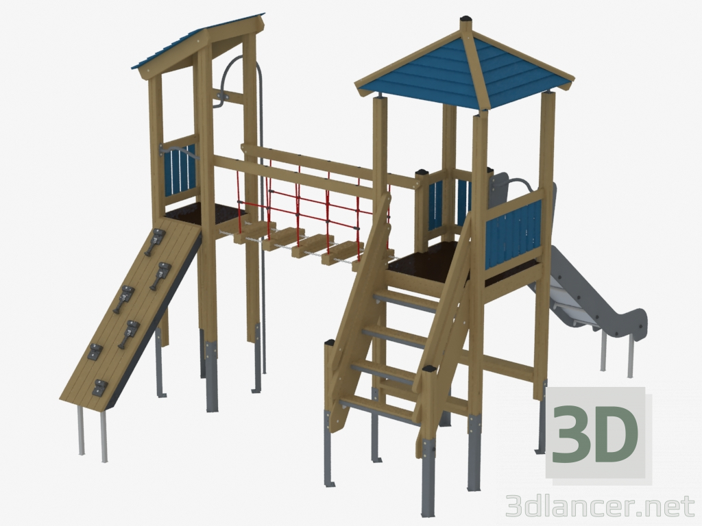 Modelo 3d Complexo de jogos para crianças (K1204) - preview