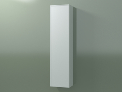 Wall cabinet with 1 door (8BUBECD01, 8BUBECS01, Glacier White C01, L 36, P 24, H 144 cm)