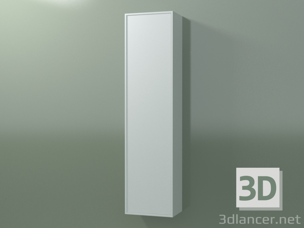 3D Modell Wandschrank mit 1 Tür (8BUBECD01, 8BUBECS01, Gletscherweiß C01, L 36, P 24, H 144 cm) - Vorschau