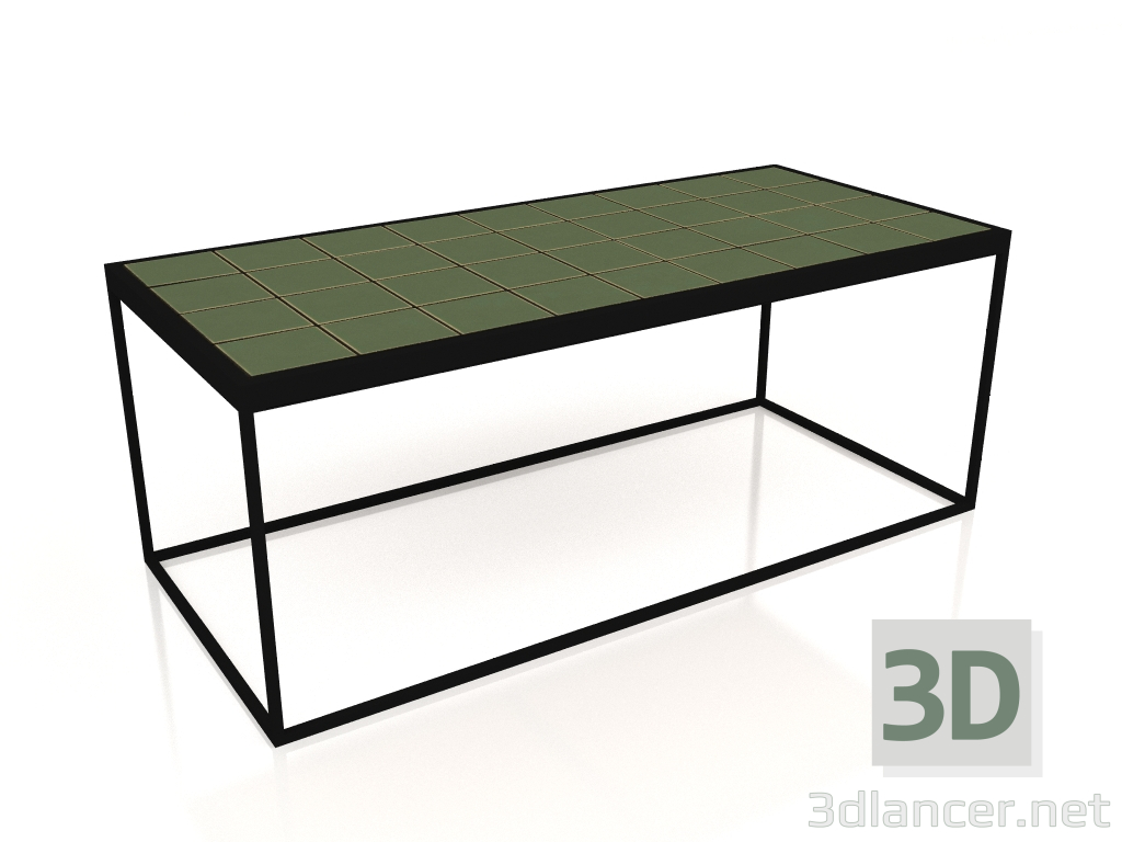 modèle 3D Table basse vitrée (Vert) - preview