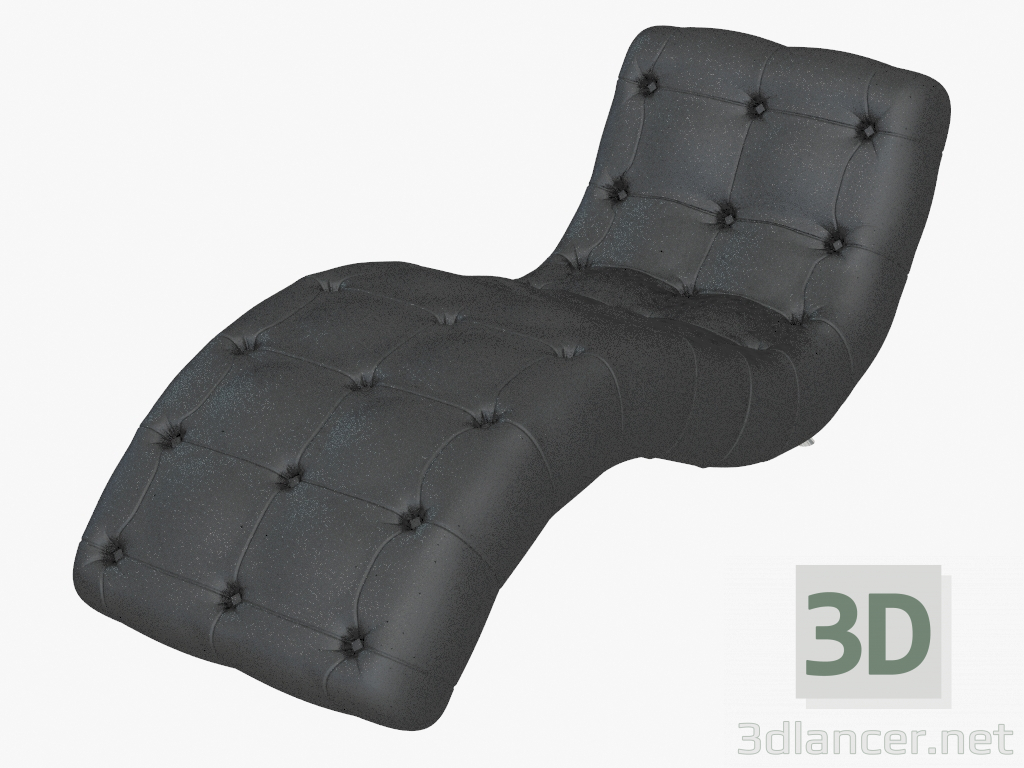 3D Modell Couch im Art Deco Stil mit Lederpolsterung H138 - Vorschau