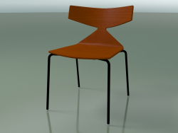 Chaise empilable 3701 (4 pieds en métal, Orange, V39)