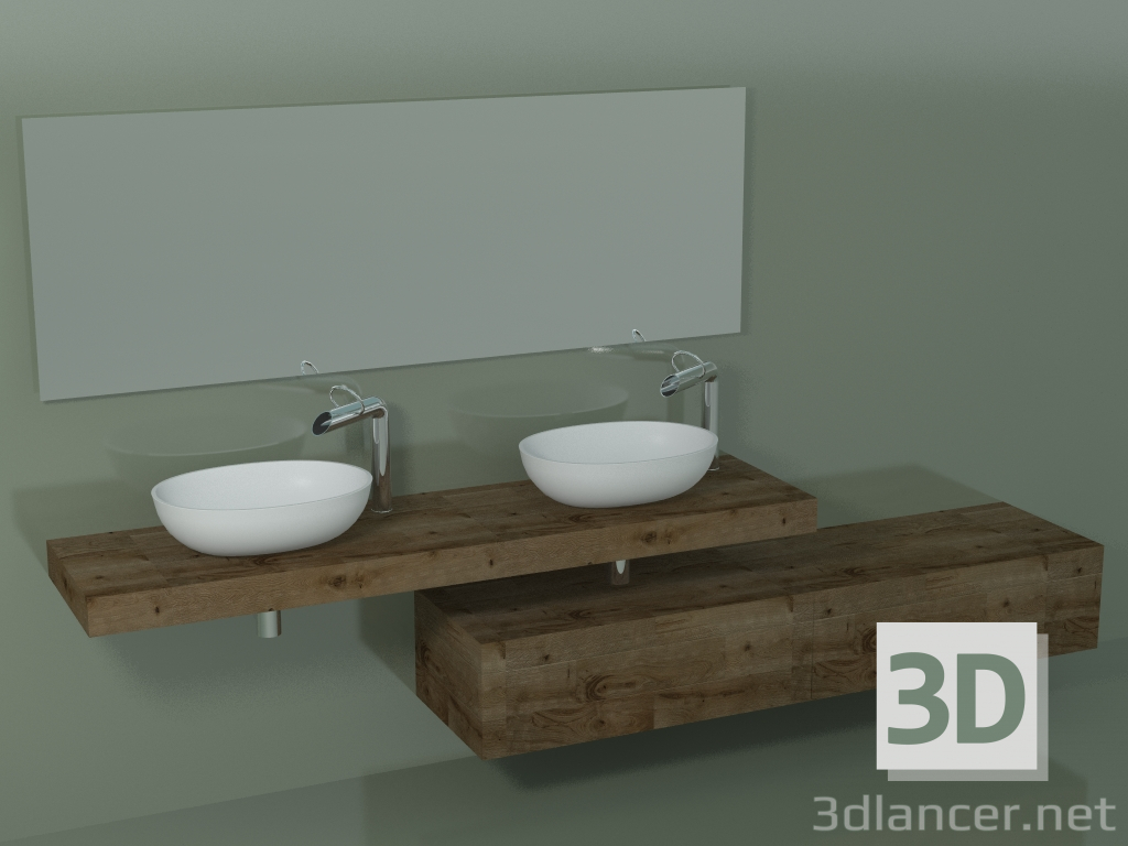 modello 3D Sistema di arredo bagno (D04) - anteprima