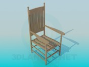 Дерев'яний стілець з різьбленими ніжками