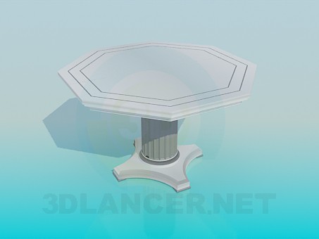 3d model A table on one leg - preview