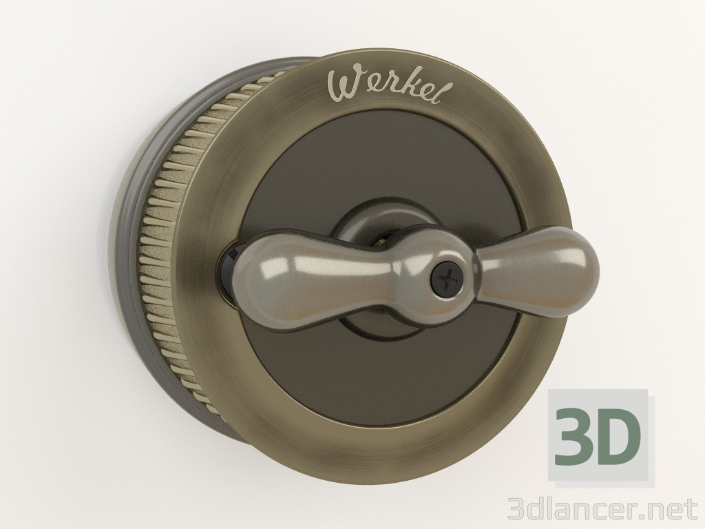modèle 3D Interrupteur-interrupteur simple (bronze) - preview