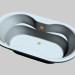 modello 3D Vasca da bagno ovale Arnica (185 x 100) - anteprima